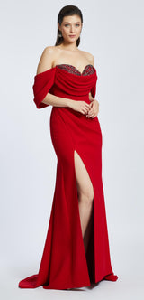 Emilia Red Corset Gown