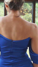 Olivia Royal Blue Midi Dress