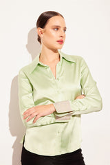 Carmen Sage Green Sparkly Shirt