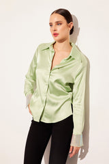 Carmen Sage Green Sparkly Shirt