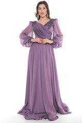 Cynthia Mauve Midi Dress