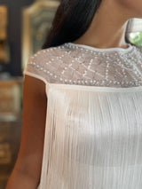 Gigi White Fringe Dress