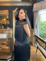 Gigi Black Fringe Dress