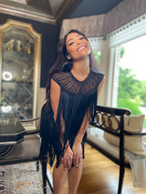 Gigi Black Fringe Dress