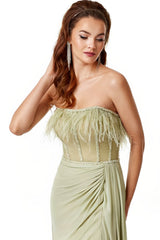 Lorena Sage Feather Dress