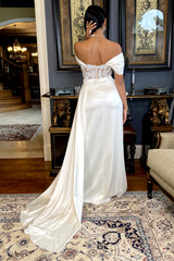 Valentina White Lace Corset Gown