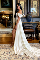 Valentina White Lace Corset Gown