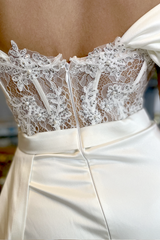Valentina White Lace Corset Gown