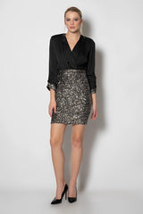 Dana Silver Black Dress