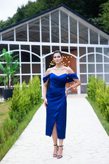 Olivia Royal Blue Midi Dress