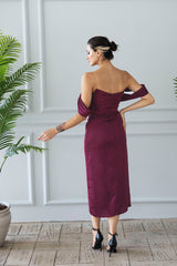 Olivia Plum Midi Dress