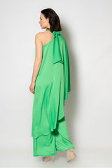 Solange Green Kaftan Jumpsuit