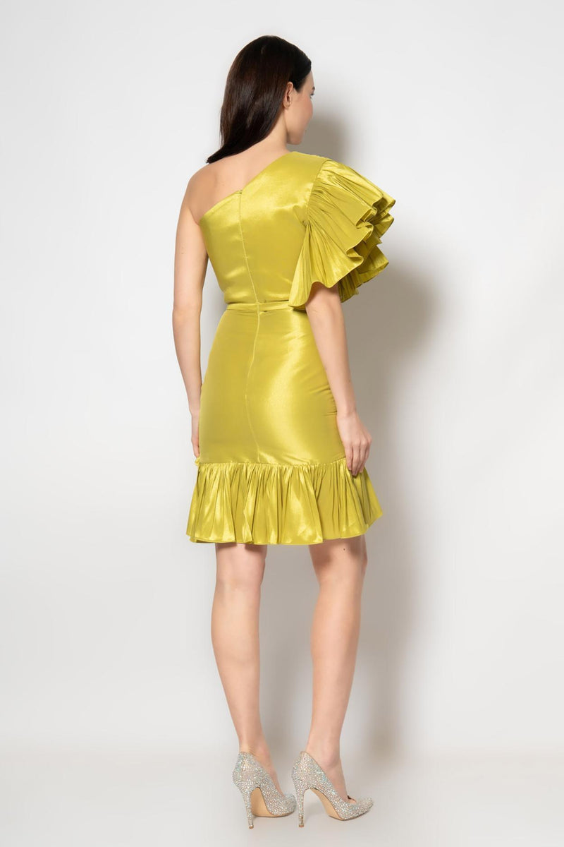 Ester Pistachio Yellow Mini Dress unmatchedbyu Ester Pistachio Yellow Mini Dress unmatchedbyu