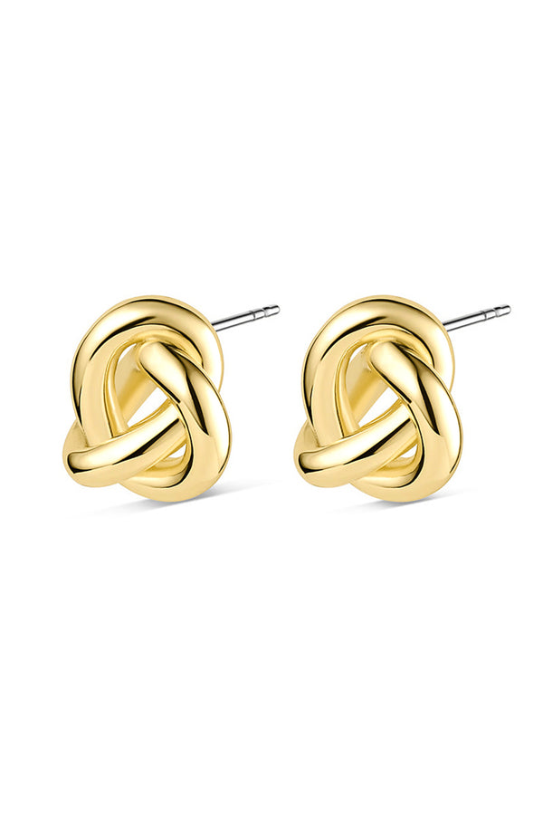 14K Gold Infinity Knot Stud Earrings