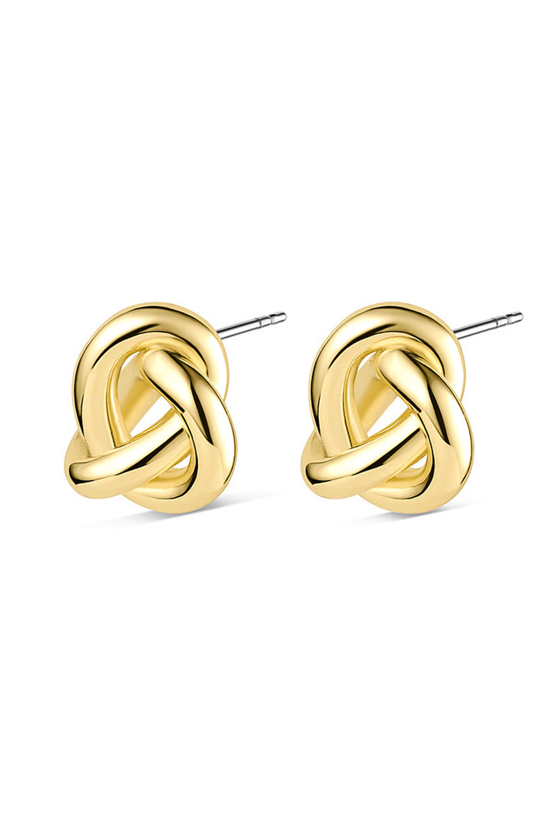 14K Gold Infinity Knot Stud Earrings