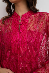 Rand Fuchsia Sequine Caftan Dress
