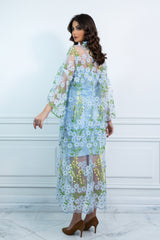 Blossom 3D Floral Caftan Dress