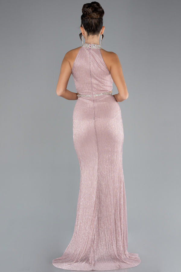 Esma Pink Halter Neck Gown