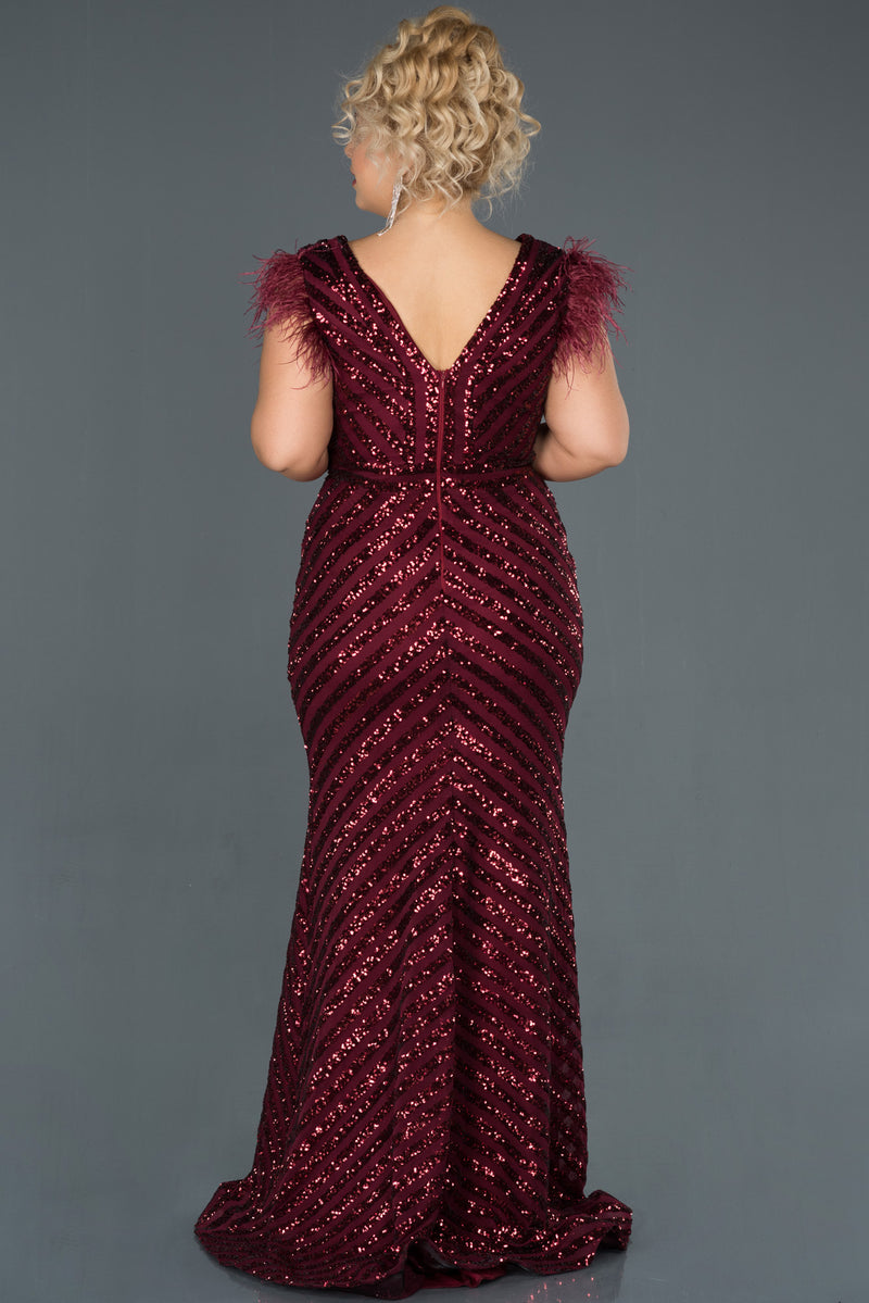 Nora Burgundy Sequin Dress