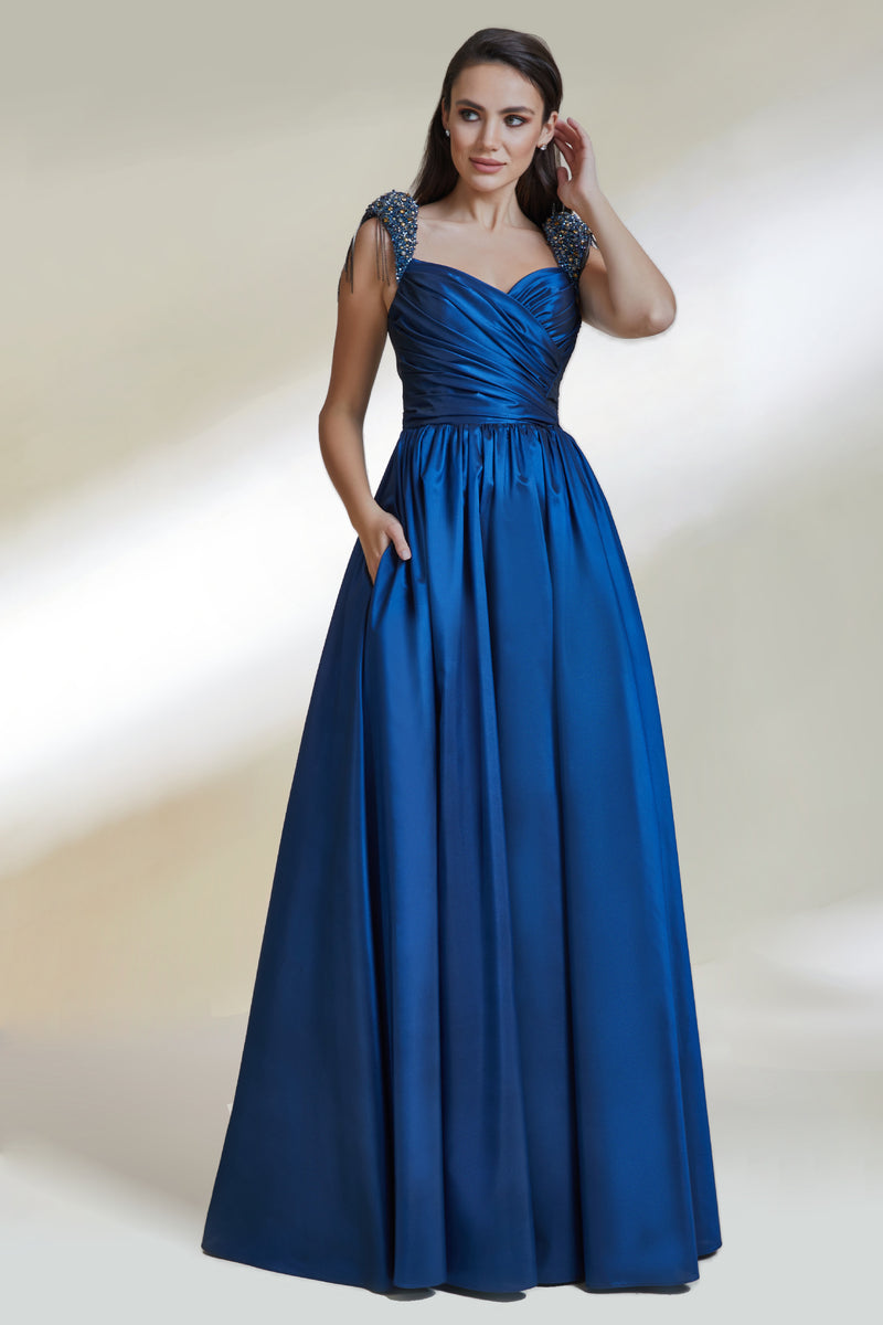 Kim Royal Blue Embellished Gown with Pockets unmatchedbyu Kim Royal Blue Embellished Gown with Pockets unmatchedbyu