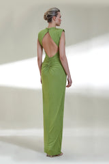Julia Rhinestone Lime Green Gown