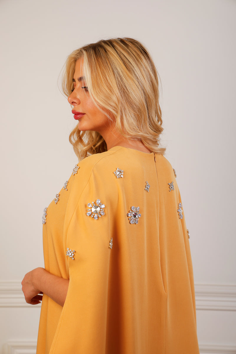 Elizabeth Harvest Gold Caftan Dress Elizabeth Harvest Gold Caftan Dress