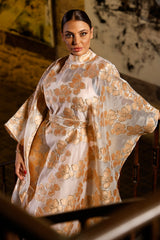 Alice Gold Floral Butterfly Caftan Dress