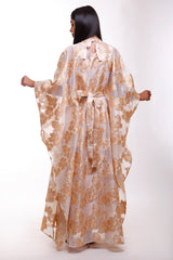 Alice Gold Floral Butterfly Caftan Dress