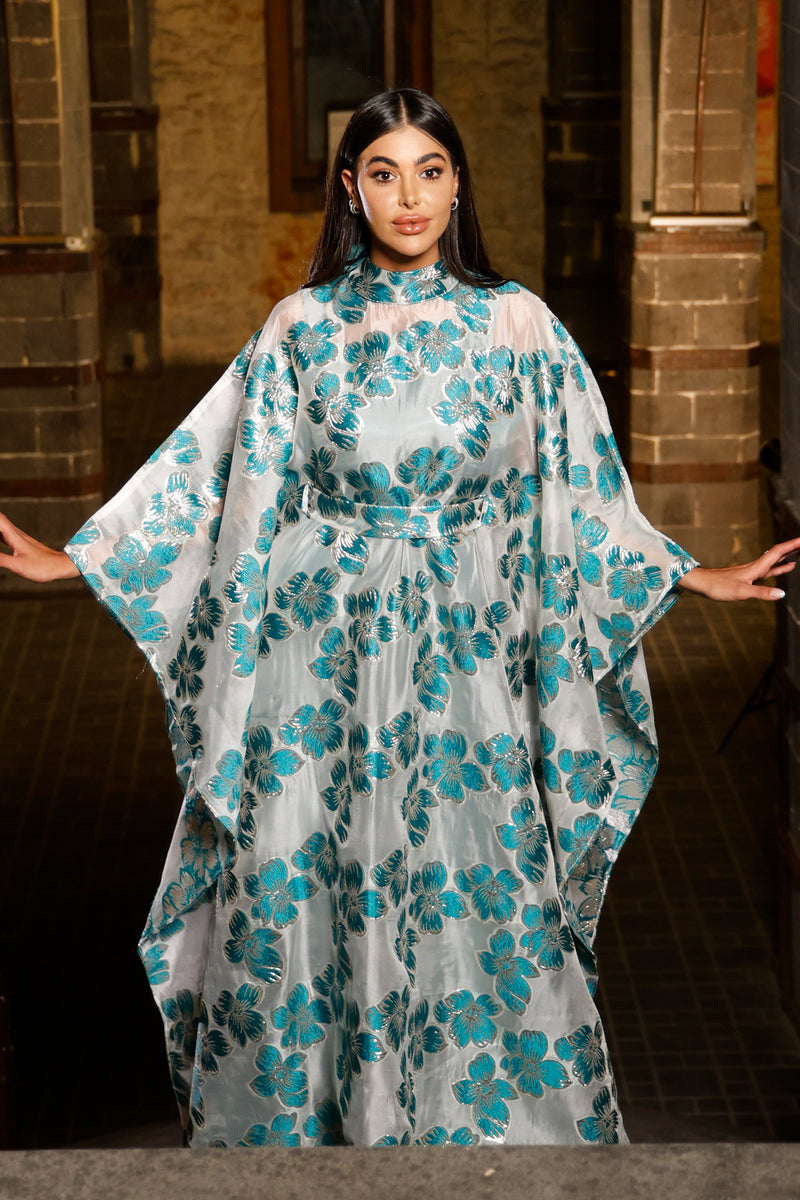 Alice Green Floral Organza Butterfly Caftan Dress unmatchedbyu Alice Green Floral Organza Butterfly Caftan Dress unmatchedbyu