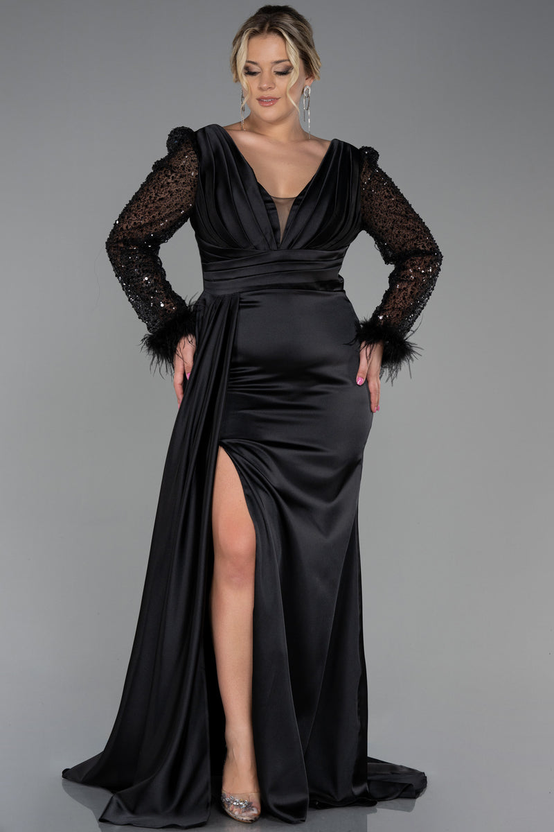 Areli Black Long Sleeves Gown
