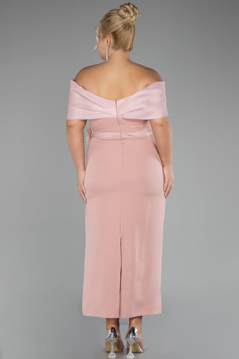 Aretha Soft Pink Midi Dress