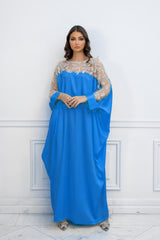 Catherine Embellished Blue Caftan Dress