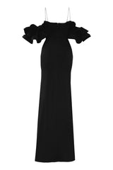 Cici Bow Black Maxi Gown