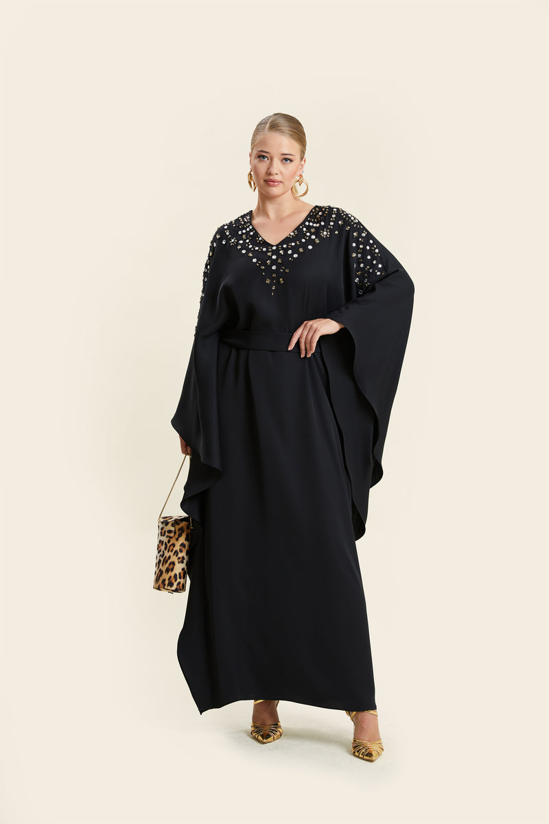Dalida Black Caftan Dress unmatchedbyu Dalida Black Caftan Dress unmatchedbyu