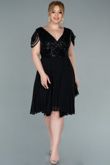 Dania Black Midi Sequin Gown