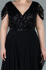 Dania Black Midi Sequin Gown