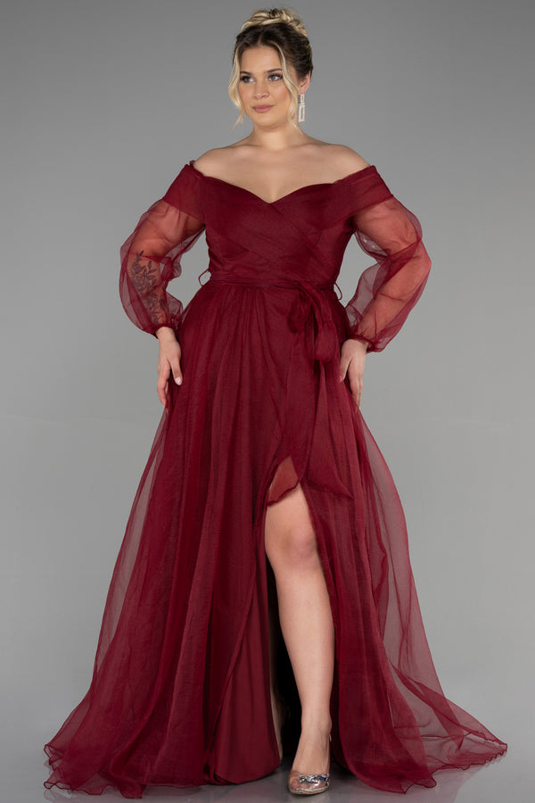 Delilah Burgundy Gown