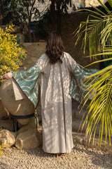 Mosaic Green Abaya Kimono