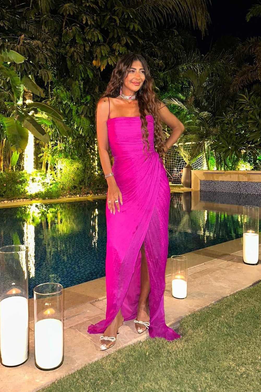 Eliza Fuchsia Maxi Dress