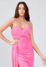 Emma Sweetheart Pink Midi Dress