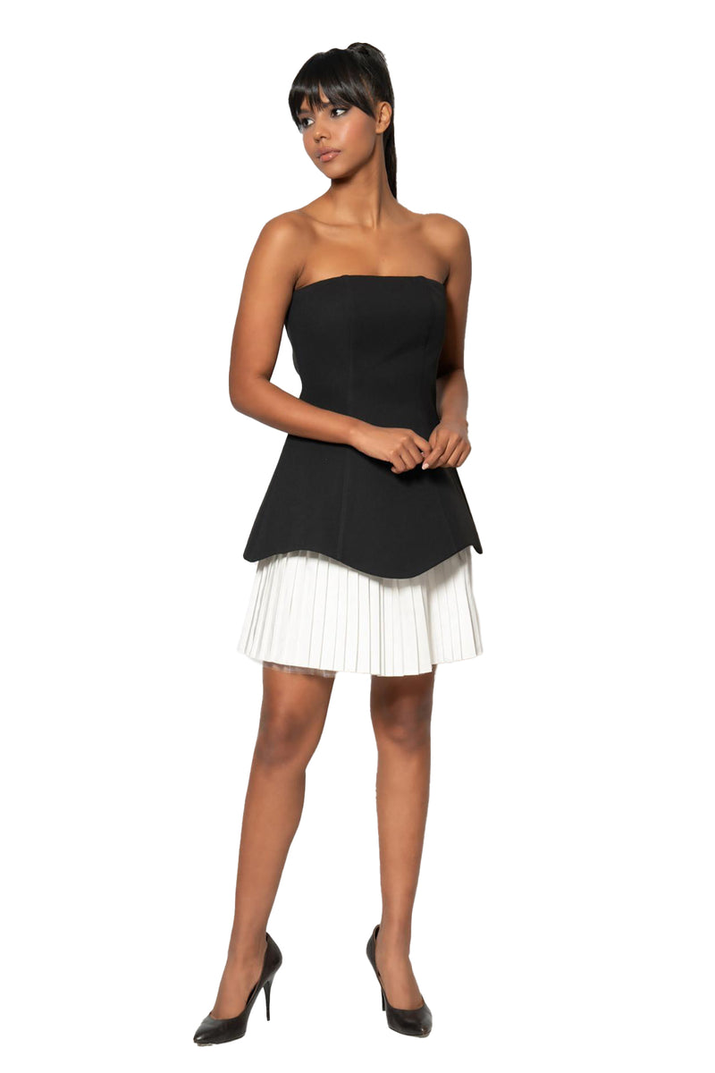 fena mini dress Grey Pinstripe Mini Dress