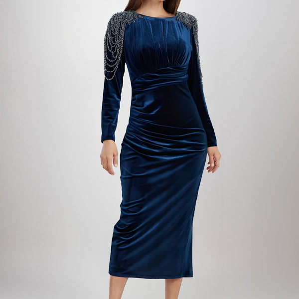 Irena Navy Blue Dress