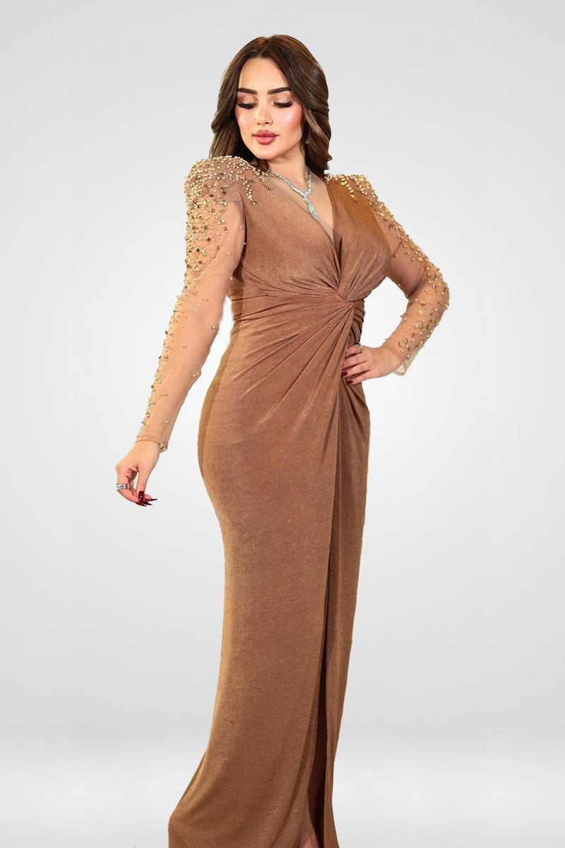 Israa Mocha Brown Gown