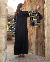 Yakout Black Abaya Kimono