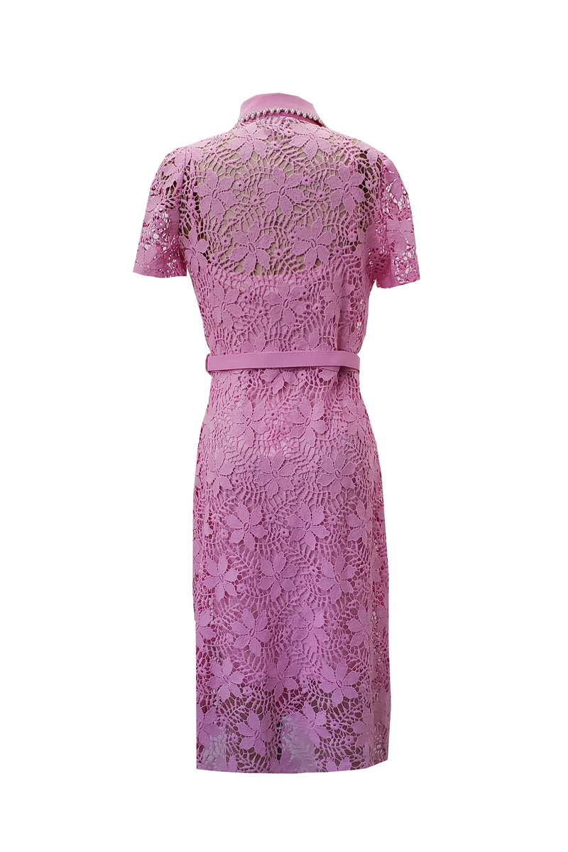 Candace Pink Lace Dress