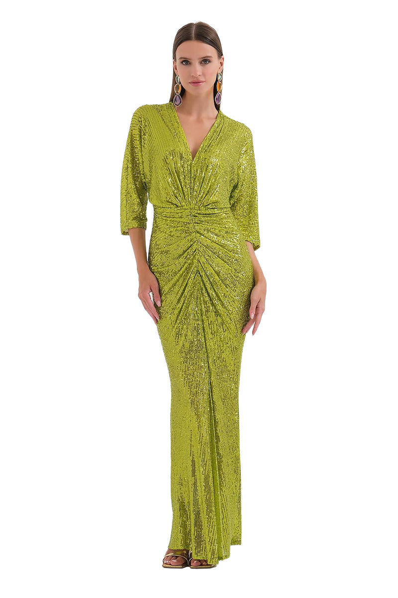 Mara Lime Green Sequin Maxi Dress unmatchedbyu Mara Lime Green Sequin Maxi Dress unmatchedbyu