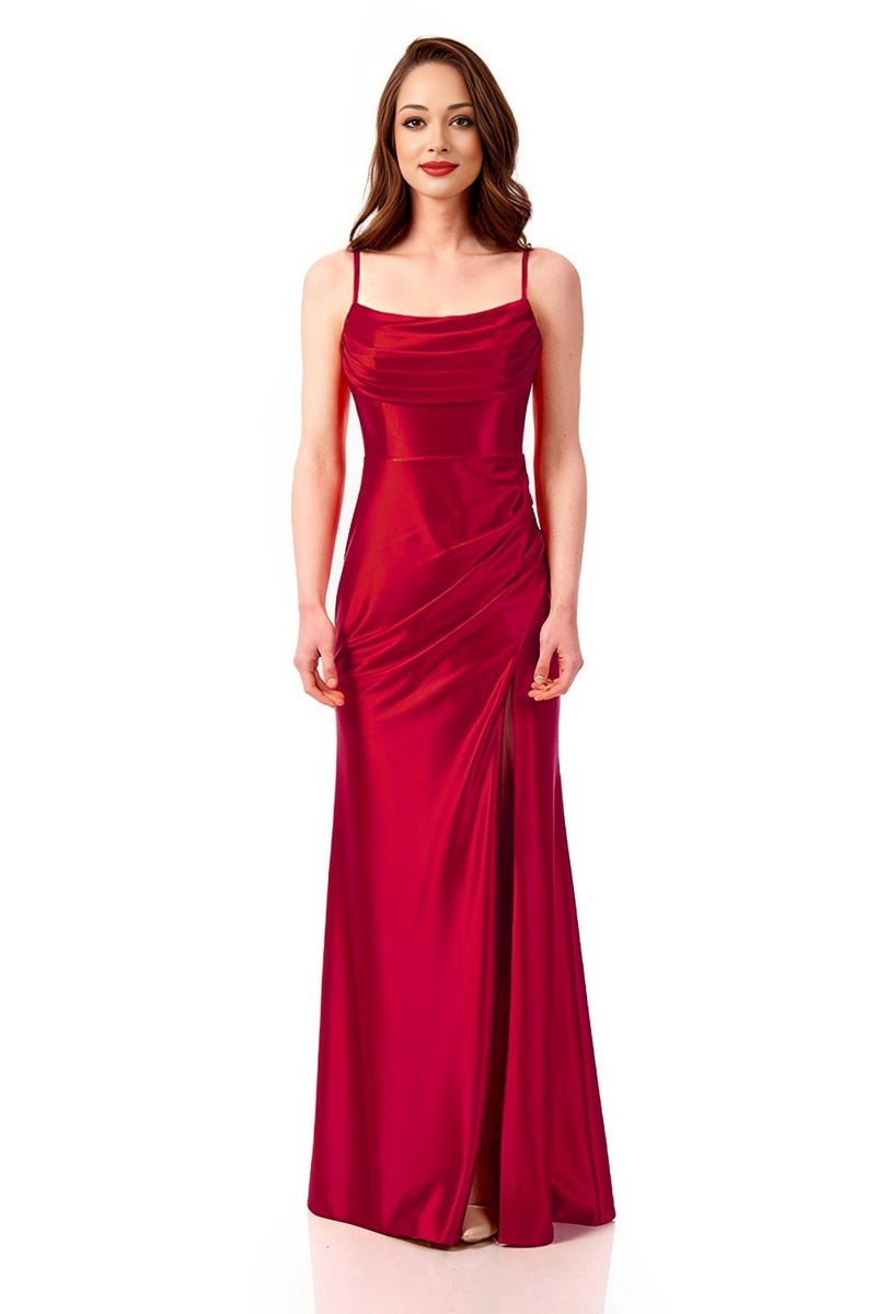 Miranda Cowl Neck Red Gown
