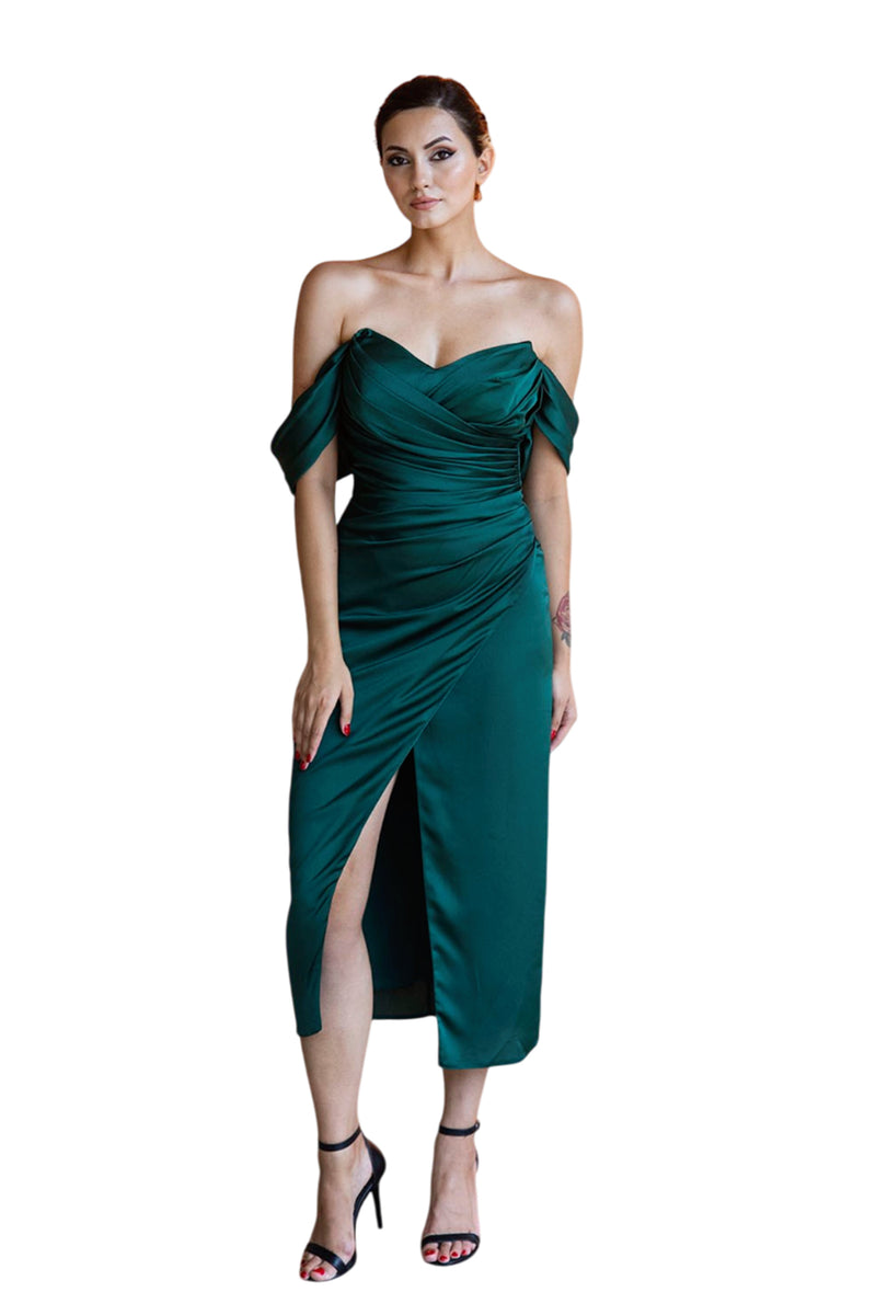 Olivia Emerald Green Midi Dress 6 (US) Olivia Emerald Green Midi Dress 6 (US)