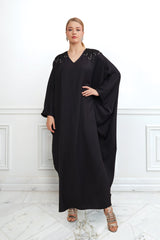 Rania Black Caftan Dress