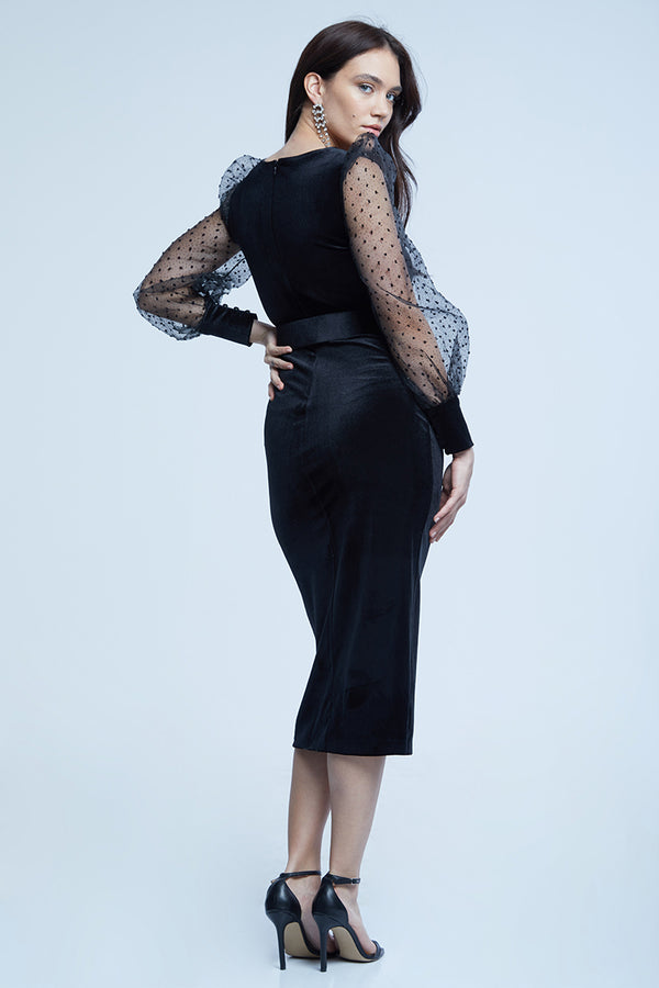 Samantha Velvet Midi Dress